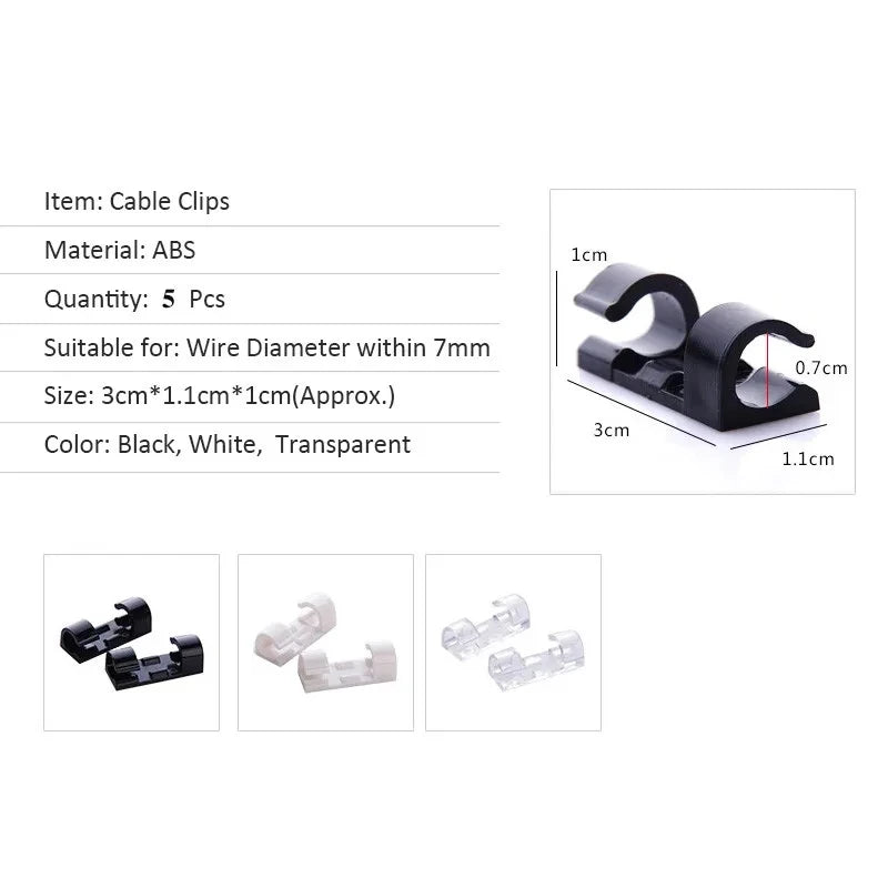 Cable Management Clips (20-Pack)