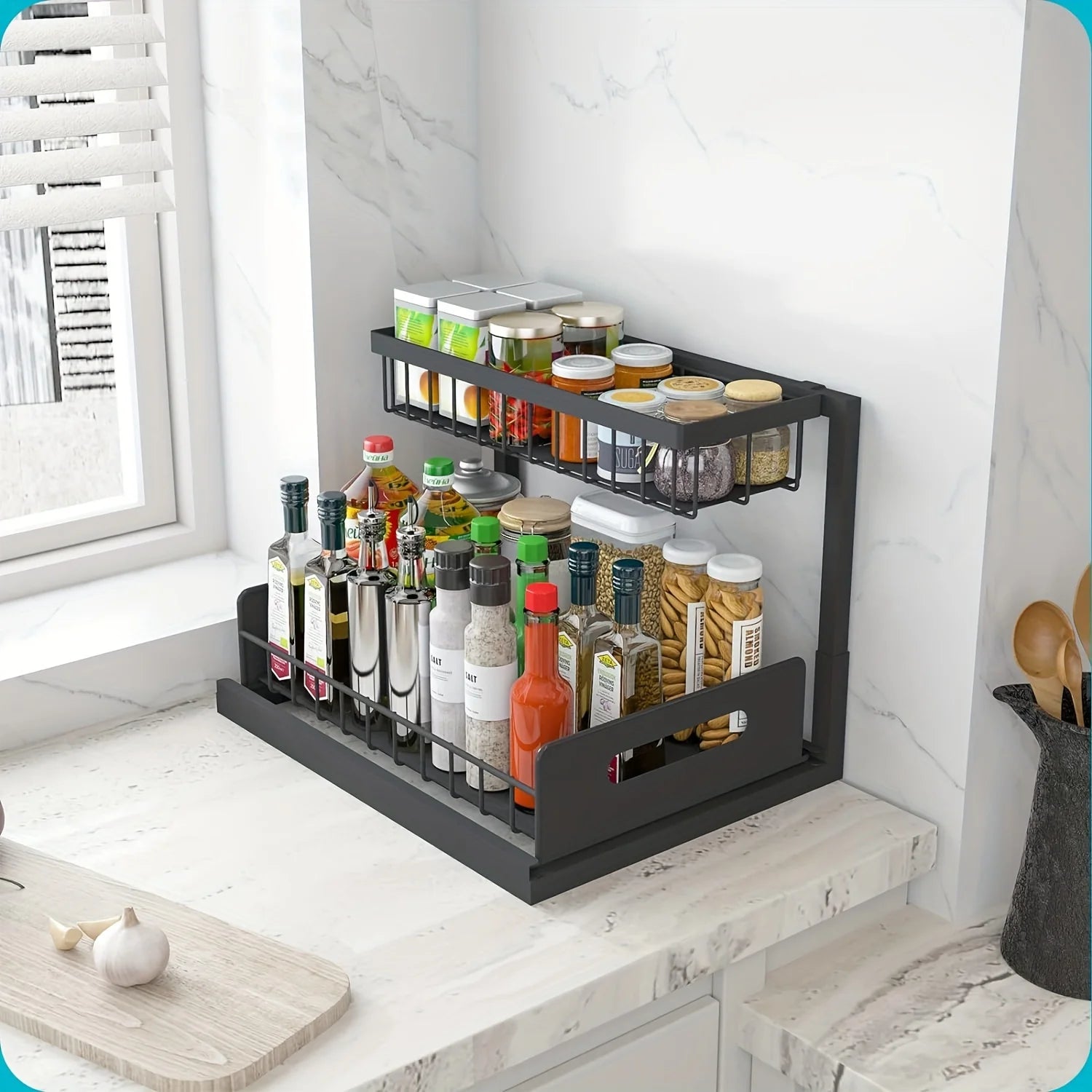 2-Tier Slide-Out Under Sink Organizer Rack