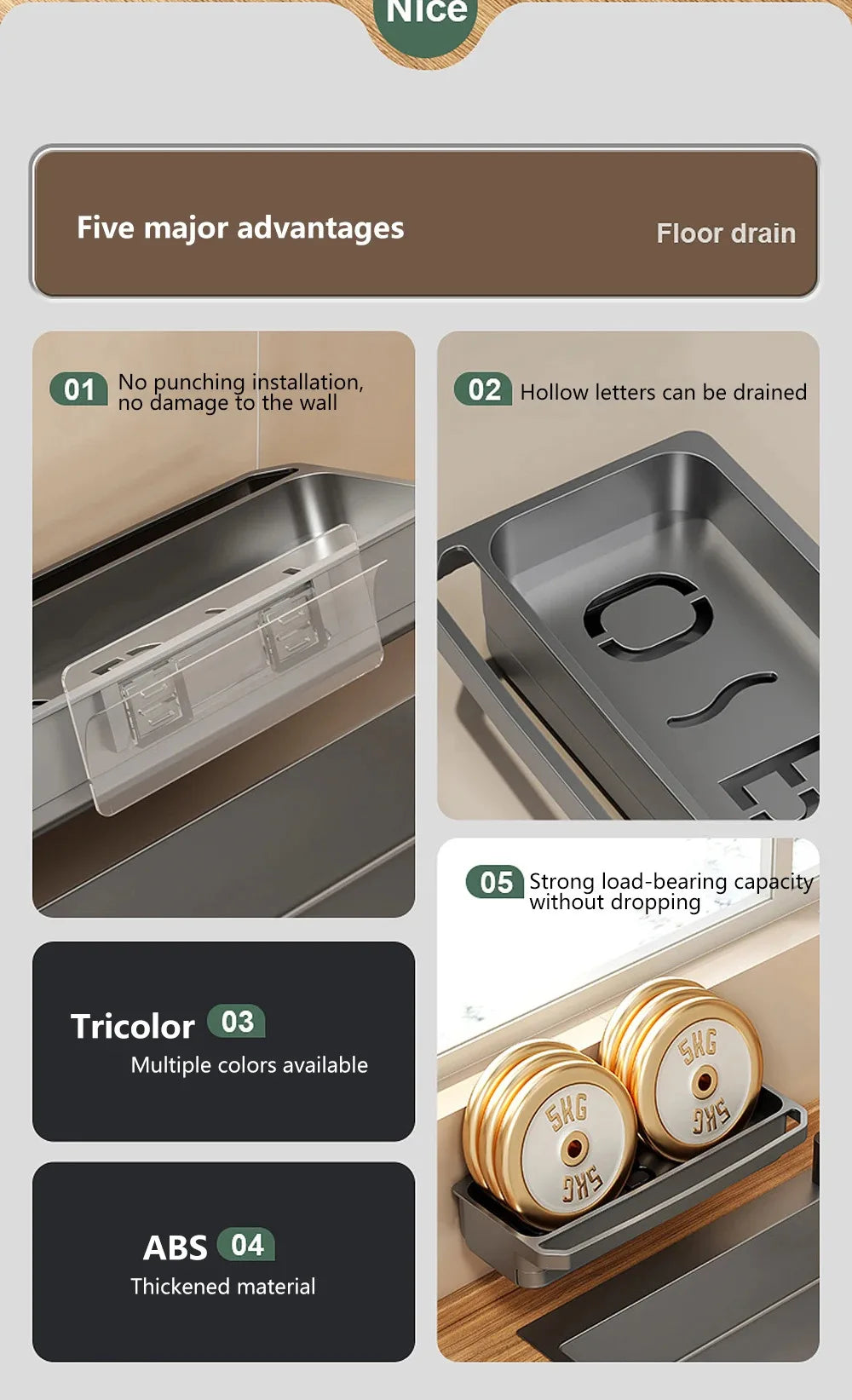 Sink Organizer Drain Rack & Sponge Holder