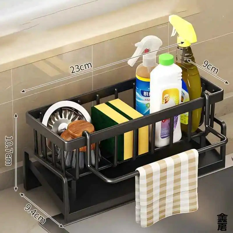 Faucet Mounted Spice & Storage Shelf