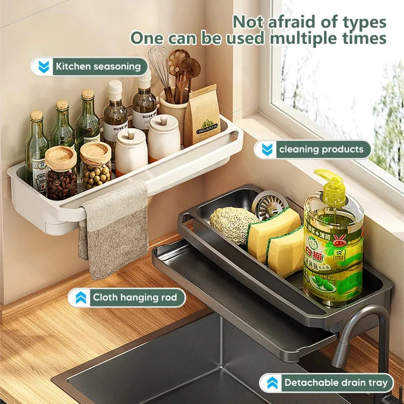 Sink Organizer Drain Rack & Sponge Holder