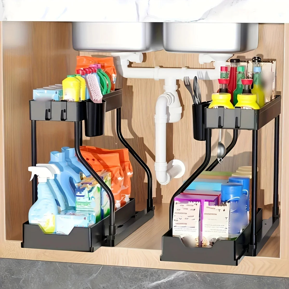 2-Tier Under Sink Organizer Storage Rack