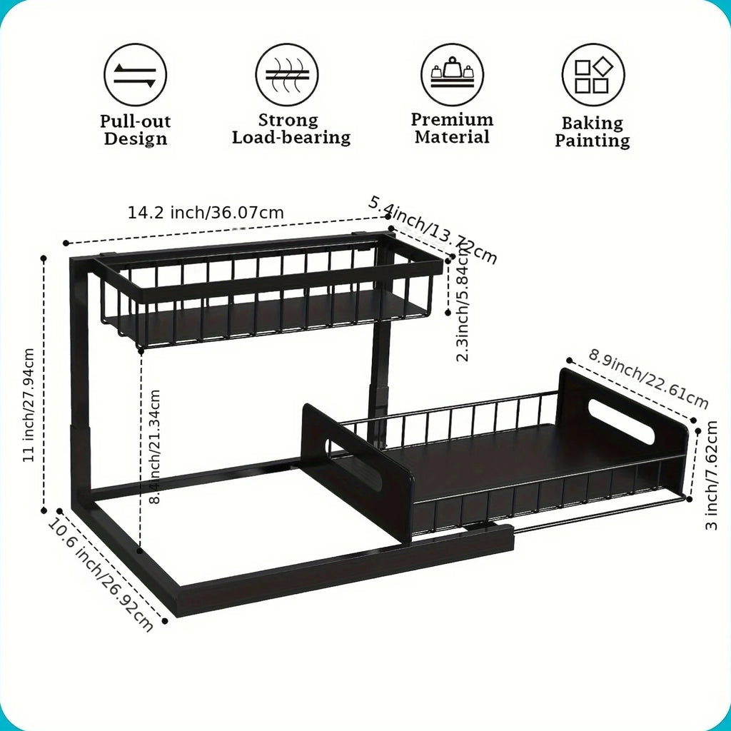 Pull-Out Under Sink Organizer Rack