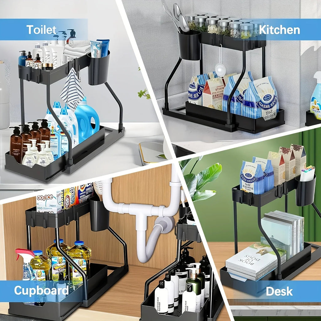 2-Tier Under Sink Organizer Storage Rack