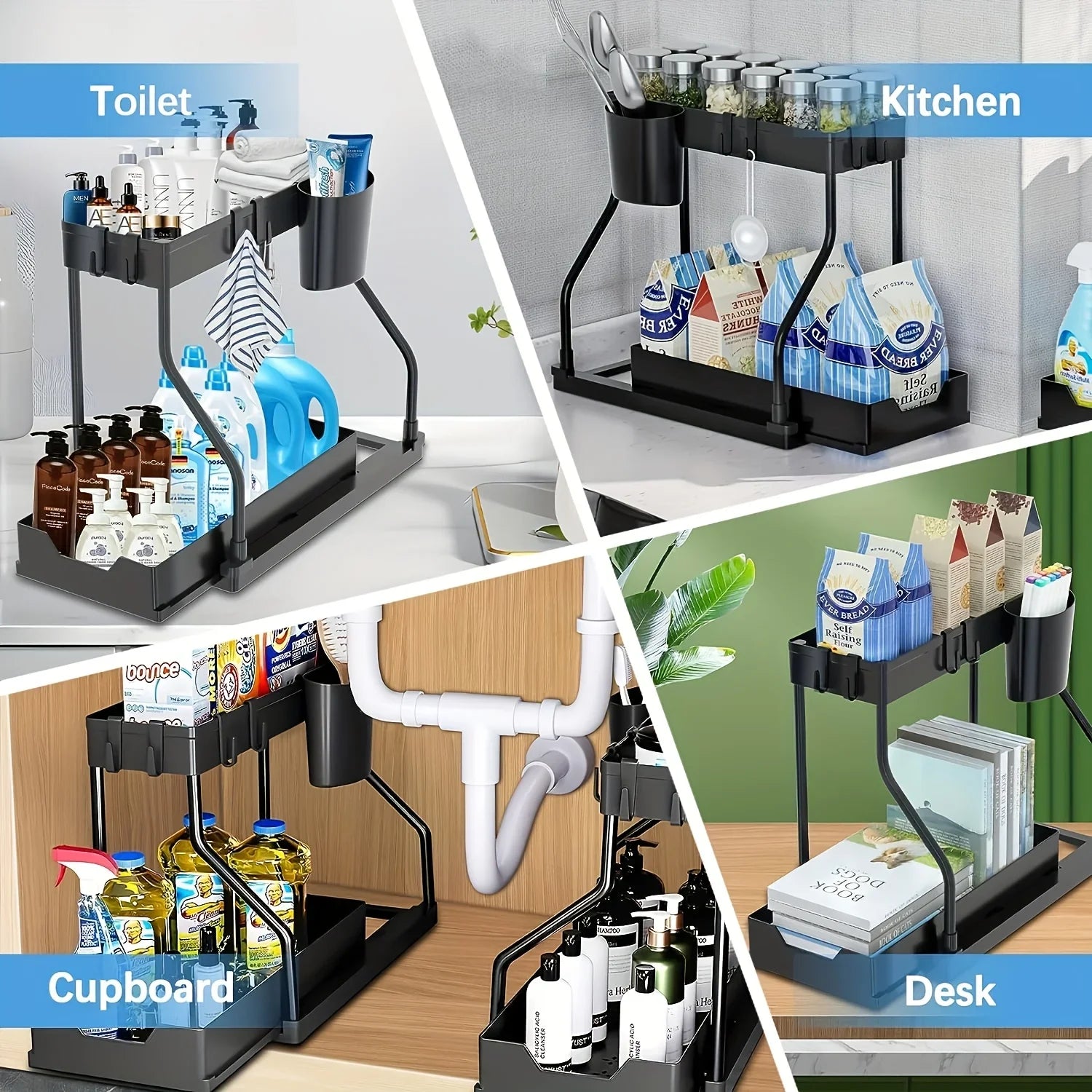 2-Tier Under Sink Storage Organizer
