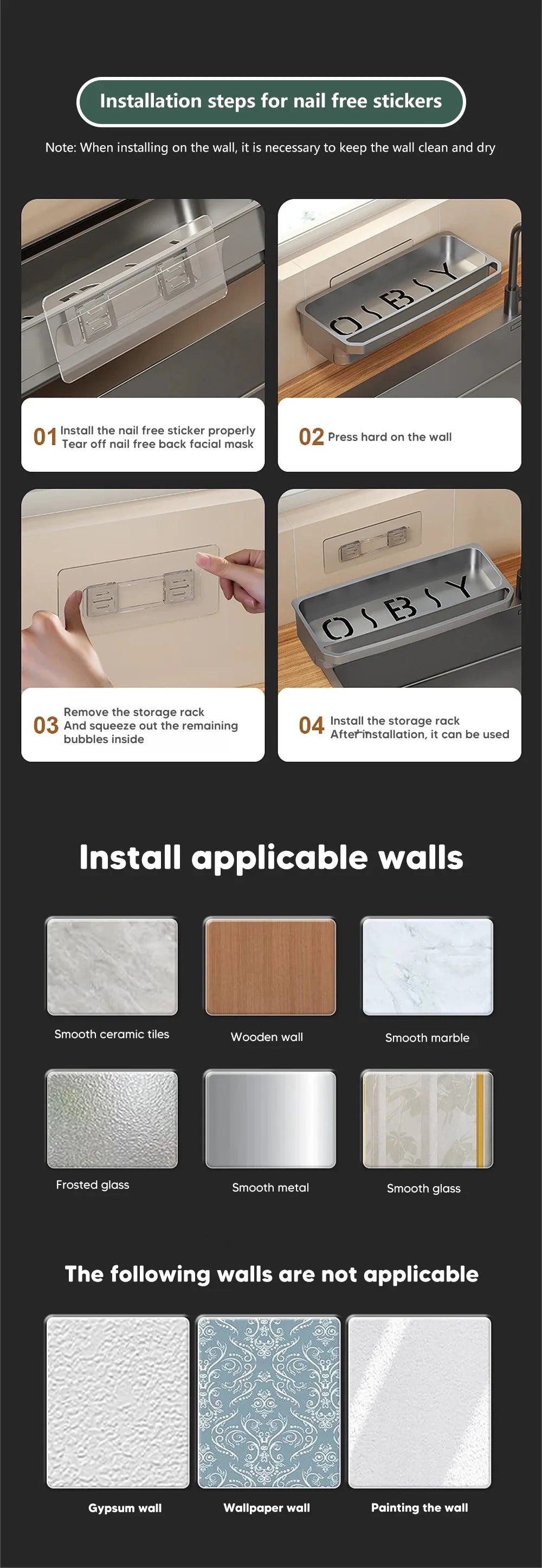 Sink Organizer Drain Rack & Sponge Holder