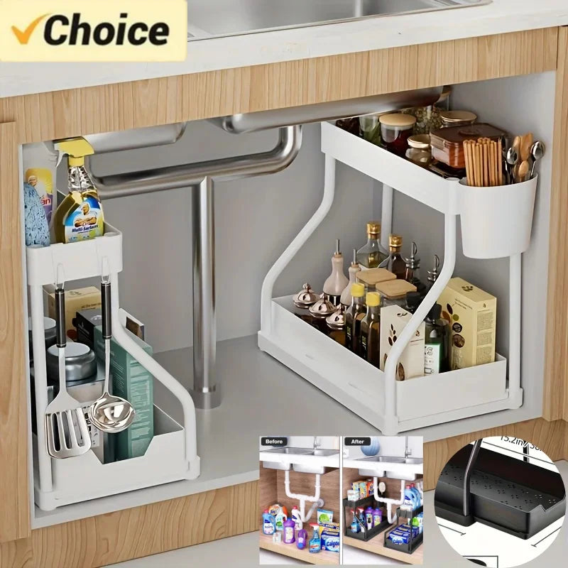 2-Tier Under Sink Organizer Storage Rack