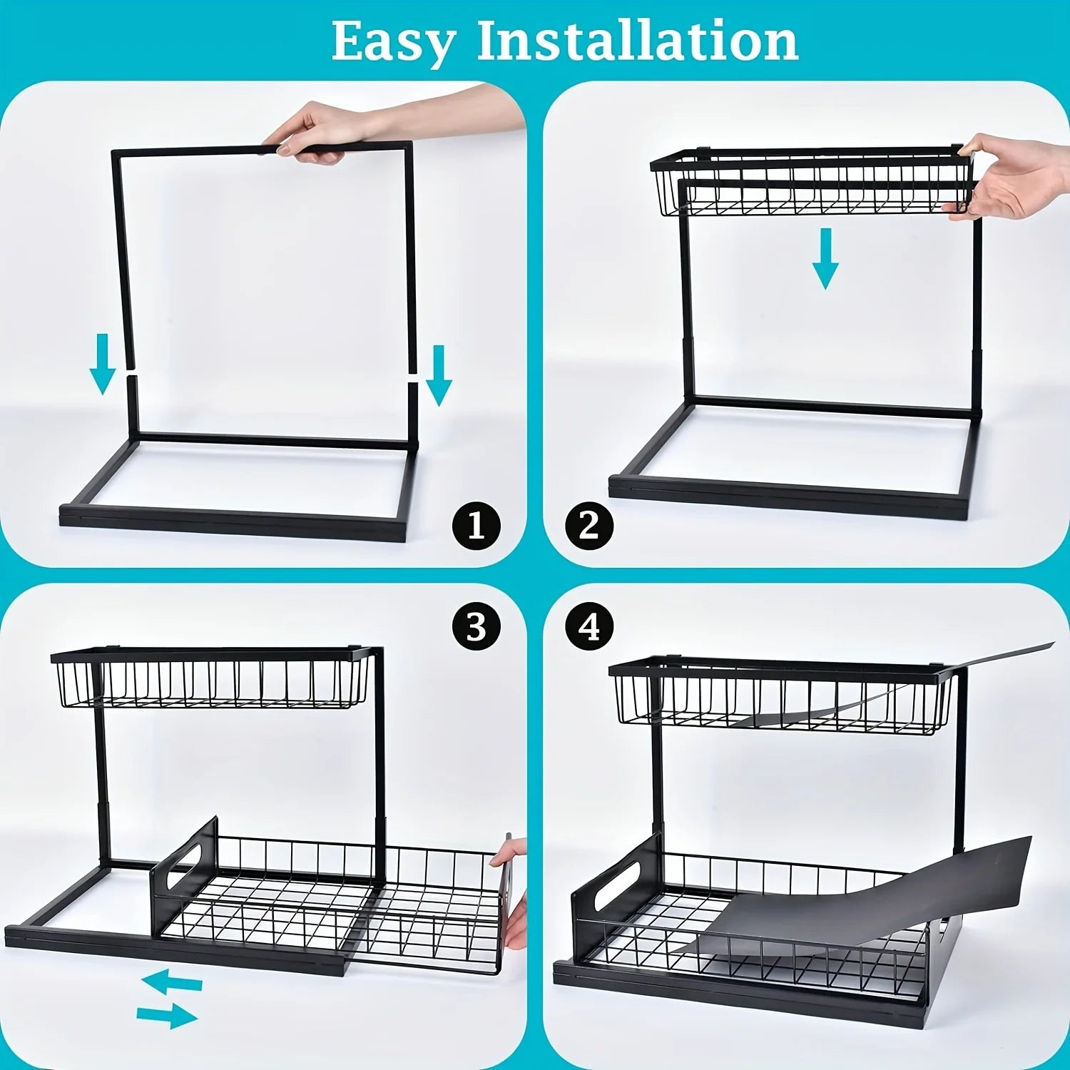 Pull-Out Under Sink Organizer Rack