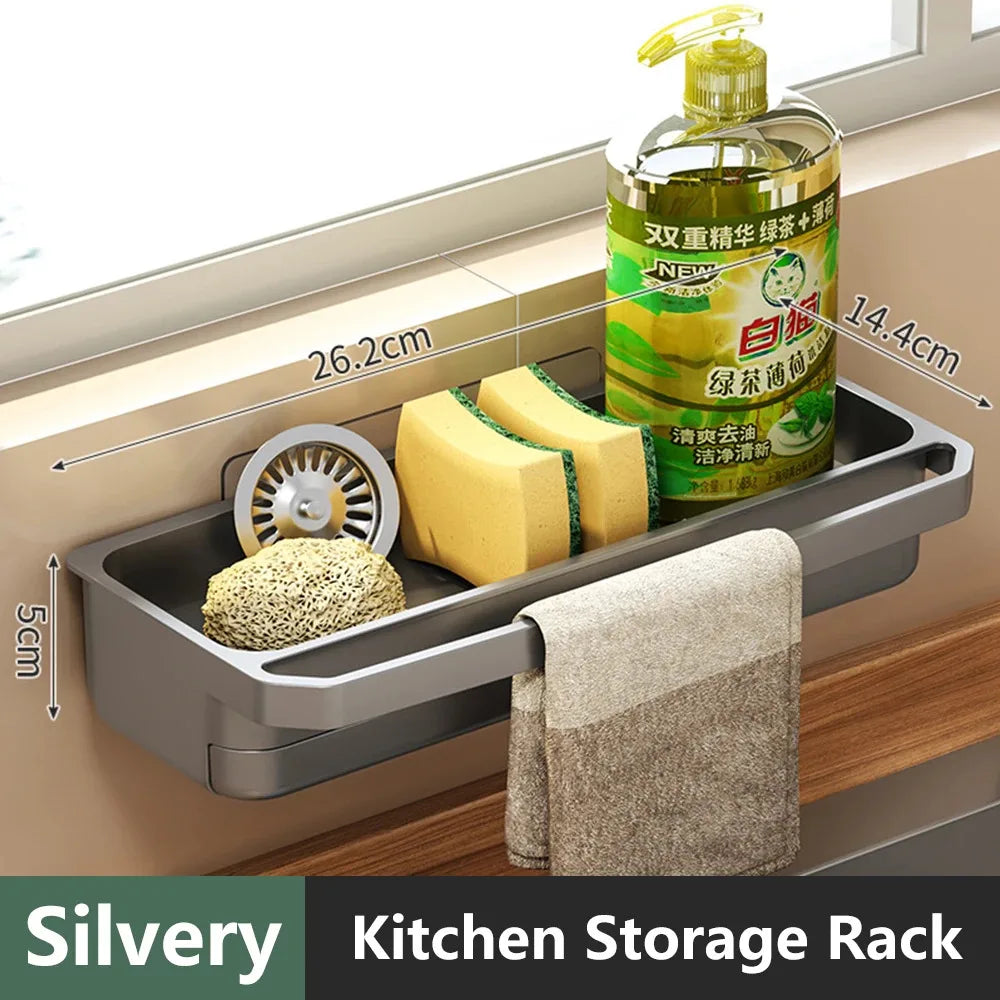 Sink Organizer Drain Rack & Sponge Holder
