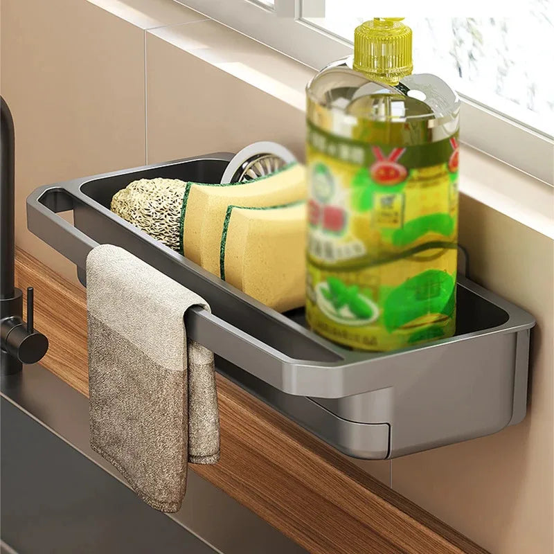 Sink Organizer Drain Rack & Sponge Holder
