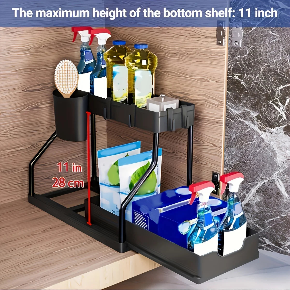 2-Tier Under Sink Organizer Storage Rack