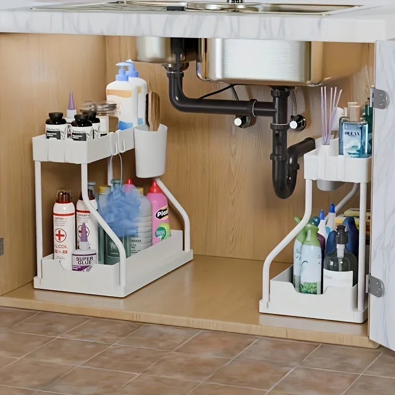 2-Tier Under Sink Organizer Storage Rack